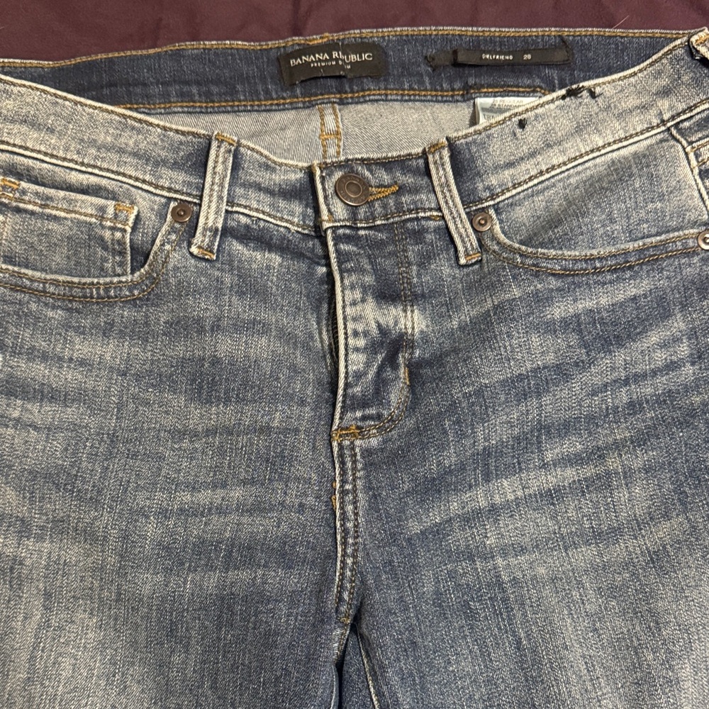 Banana Republic Women's Distressed Girlfriend Jeans